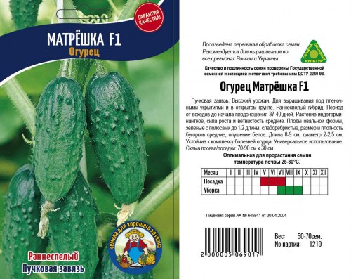 Огурец Матрёшка F1